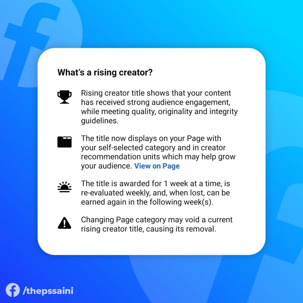 Facebook Rising Creator Labels